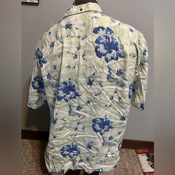 Tommy Bahama 100 Percent Silk Mens XL Short Sleeve Hawaiian Button Down - Picture 4 of 7